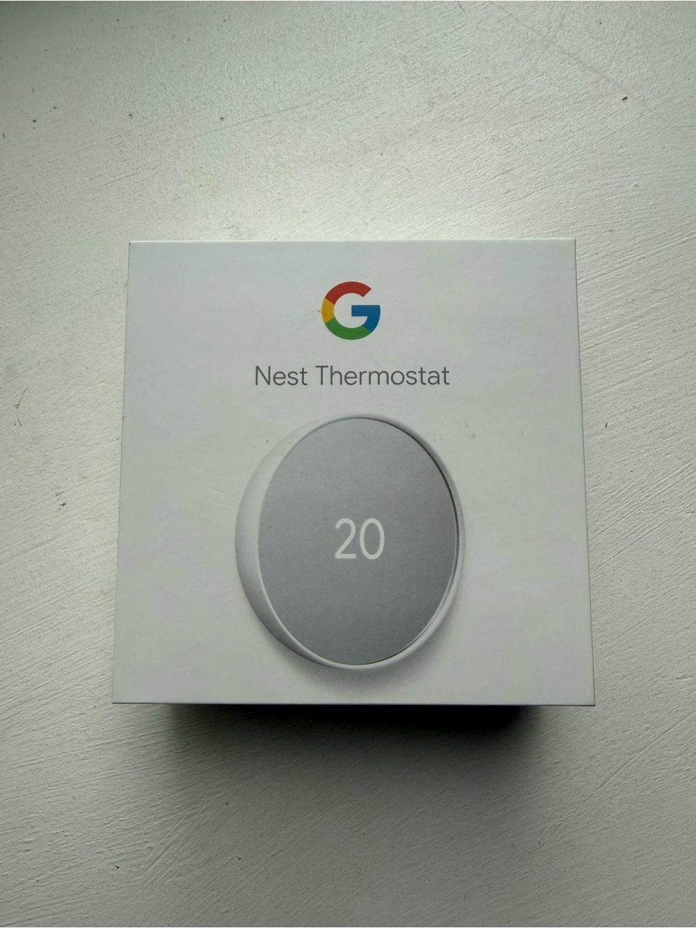 Google Nest Thermostat - White and Silver Accent